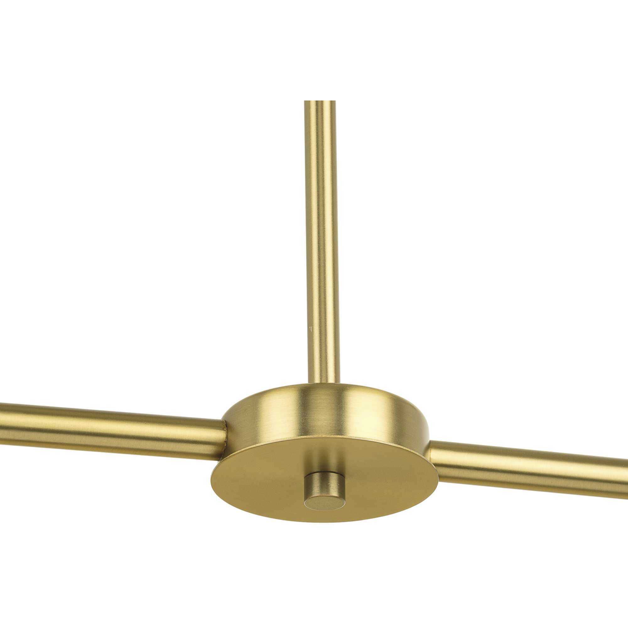 Arya 8 Light 40 inch Brushed Gold Linear Chandelier Ceiling Light, Design Series