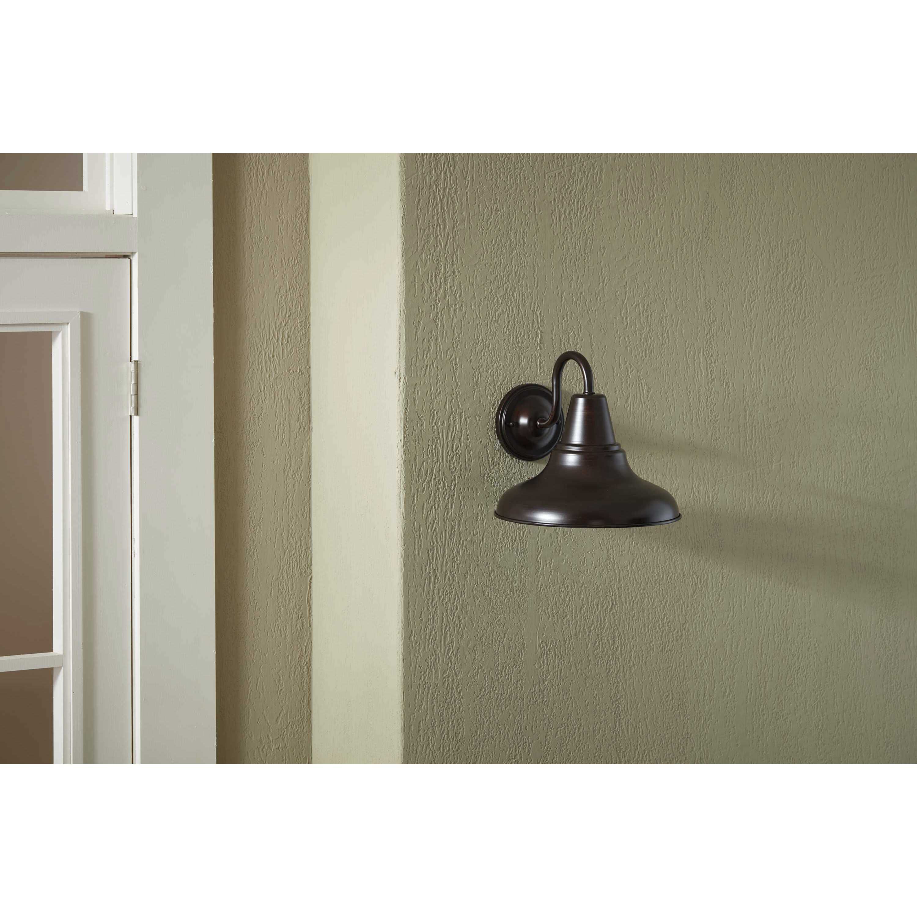 District Outdoor Wall Lantern in Antique Bronze, Standard Lamping, Large