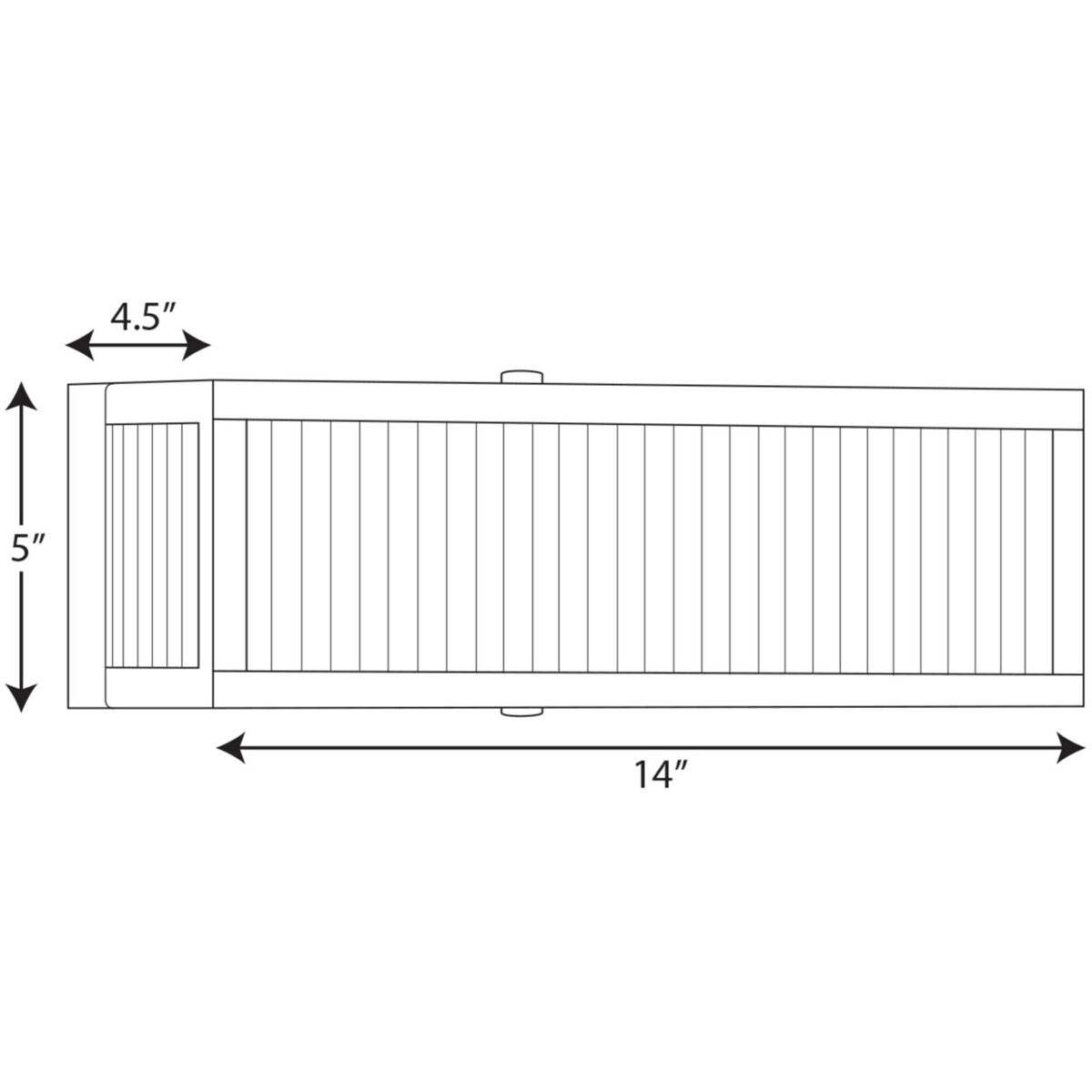 Dwyer 2 Light 14 inch Matte Black Bath Vanity Wall Light