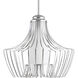 Finn 1 Light 15 inch Metallic Silver Pendant Ceiling Light, Design Series
