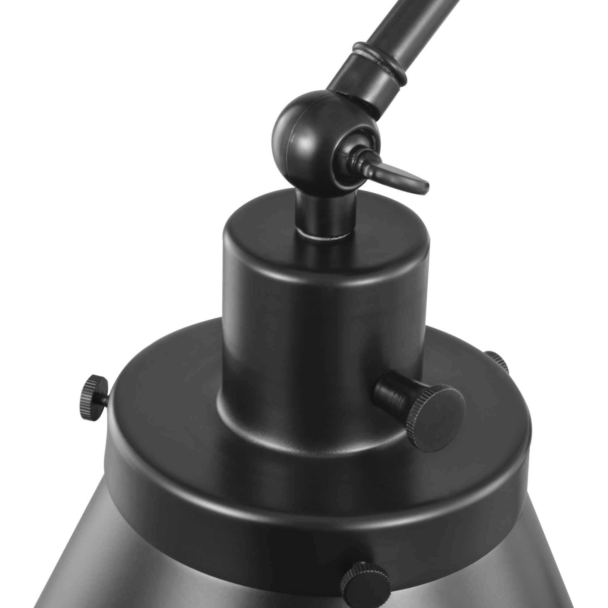 Hinton 18 inch 60.00 watt Matte Black Swing Arm Wall Light