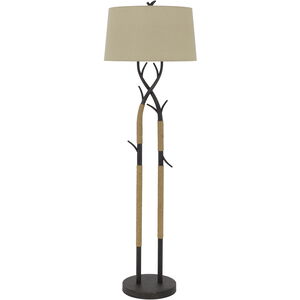 Pecos 60 inch 150.00 watt Black Iron Floor Lamp Portable Light