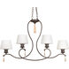 Club 4 Light 38 inch Antique Bronze Island/Linear Ceiling Light