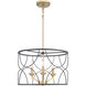 Landree 3 Light 18 inch Matte Black Chandelier Ceiling Light
