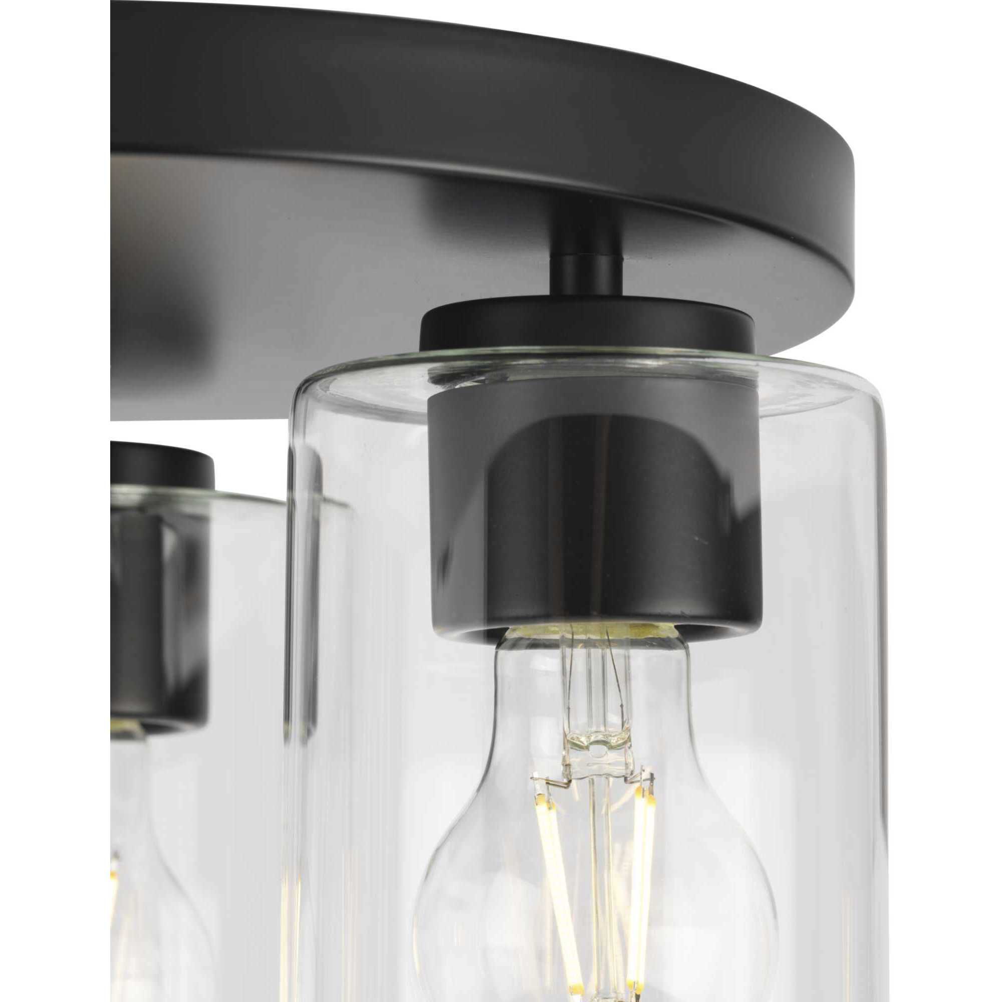 Cofield 3 Light 12 inch Matte Black Flushmount Ceiling Light