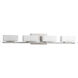 Rush 4 Light 32 inch Brushed Nickel Bath Vanity Wall Light