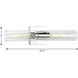 Clarion 2 Light 20 inch Polished Chrome Bath Vanity Wall Light