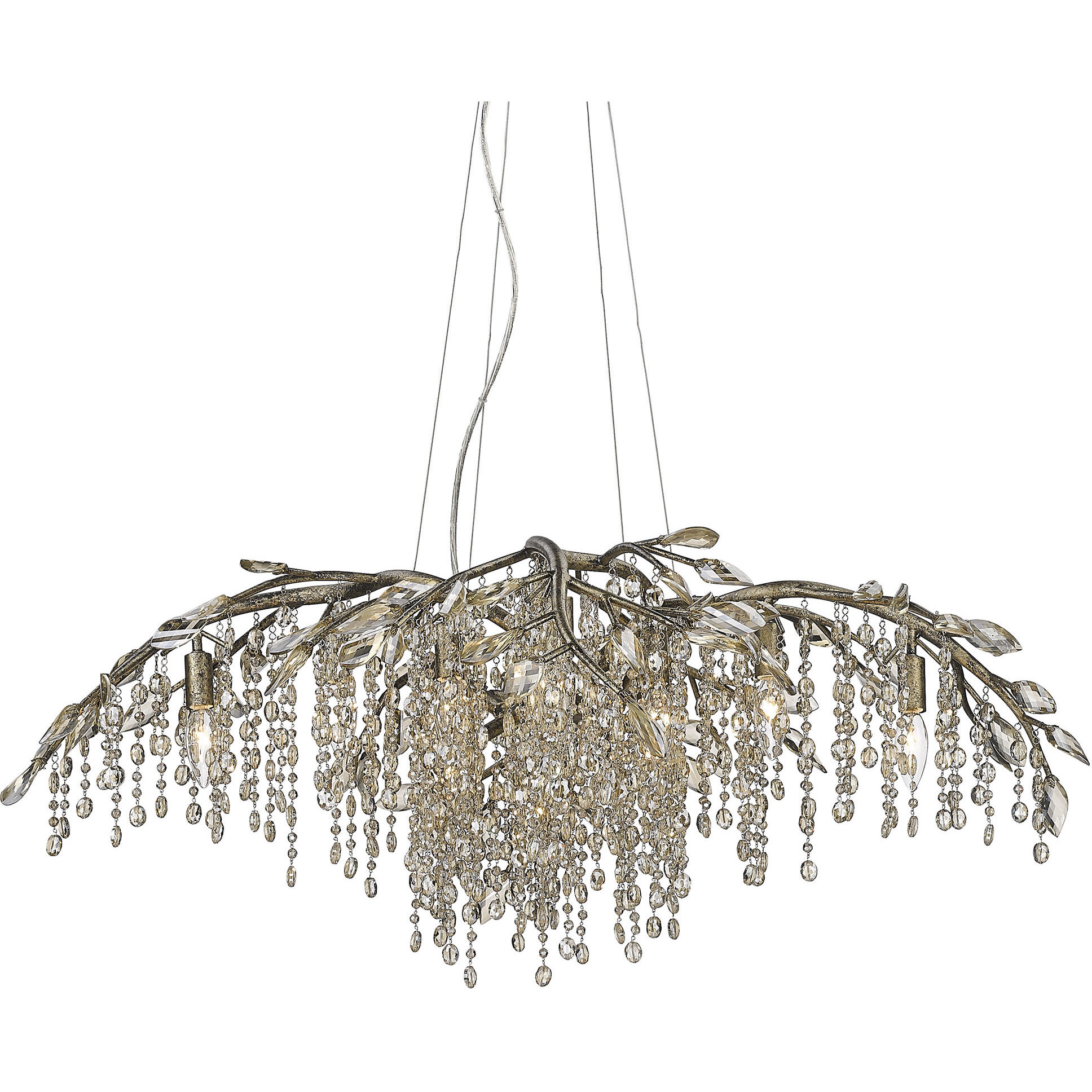 Autumn Twilight 40 inch 60.00 watt Mystic Gold Chandelier Ceiling Light, Large