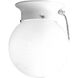 Acrylic Globe 1 Light 6 inch Textured White Outdoor Ceiling Mount