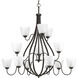 Arden 12 Light 42 inch Antique Bronze Chandelier Ceiling Light