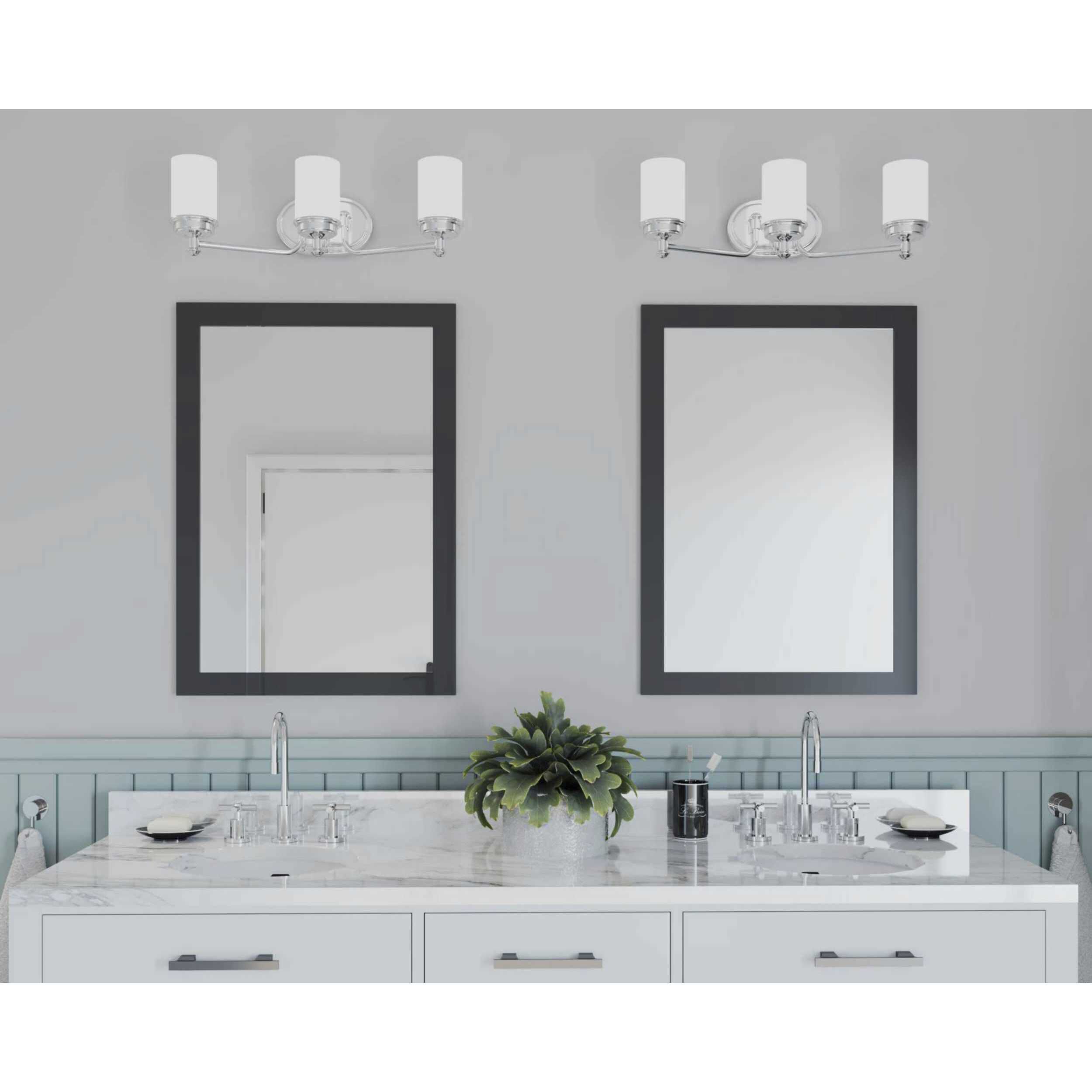 Glide 3 Light 24 inch Polished Chrome Bath Vanity Wall Light, Design Series