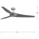 Manvel 60 inch Cottage White with Salt Aged Cypress Blades Ceiling Fan