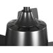 Tarsus 52 inch Matte Black with Matte Black/Rustic Charcoal Blades Ceiling Fan, Progress LED
