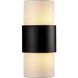 Silva 2 Light 7.87 inch Matte Black Wall Sconce Wall Light, Design Series