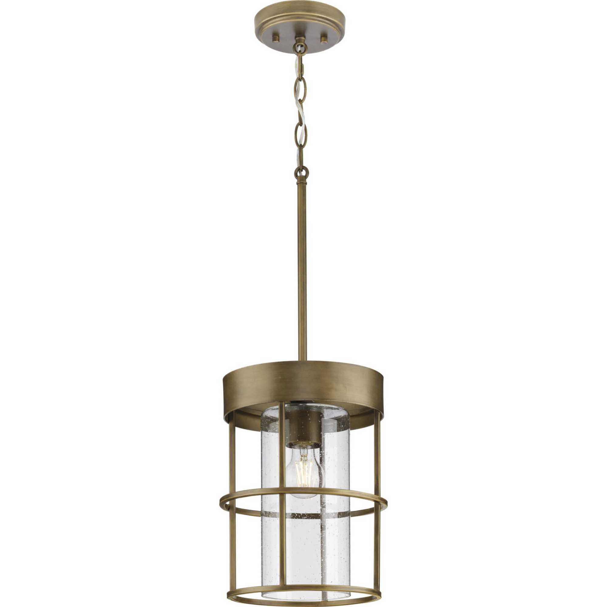 Burgess 1 Light 9.5 inch Aged Bronze Mini-pendant Ceiling Light, Design Series