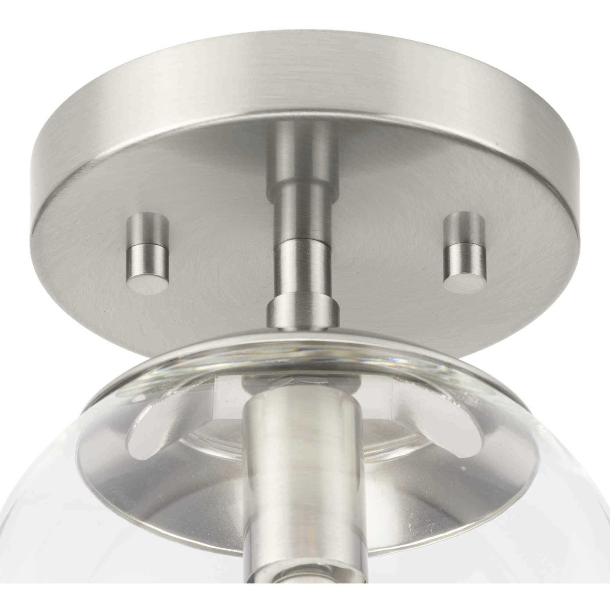 Atwell 1 Light 5.87 inch Brushed Nickel Semi-flush Ceiling Light