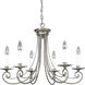 Bradford 6 Light 27 inch Antique Nickel Chandelier Ceiling Light