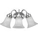Fluted Glass 3 Light 20 inch Polished Chrome Bath Vanity Wall Light