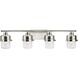 Beckner 4 Light 33.75 inch Brushed Nickel Bath Light Wall Light