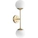 Haas 2 Light 5.87 inch Brushed Bronze Wall Bracket Wall Light, Design Series