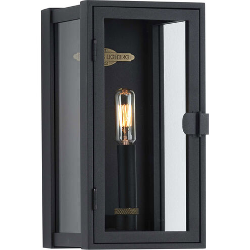 Stature 1 Light 12 inch Textured Black Outdoor Wall Lantern