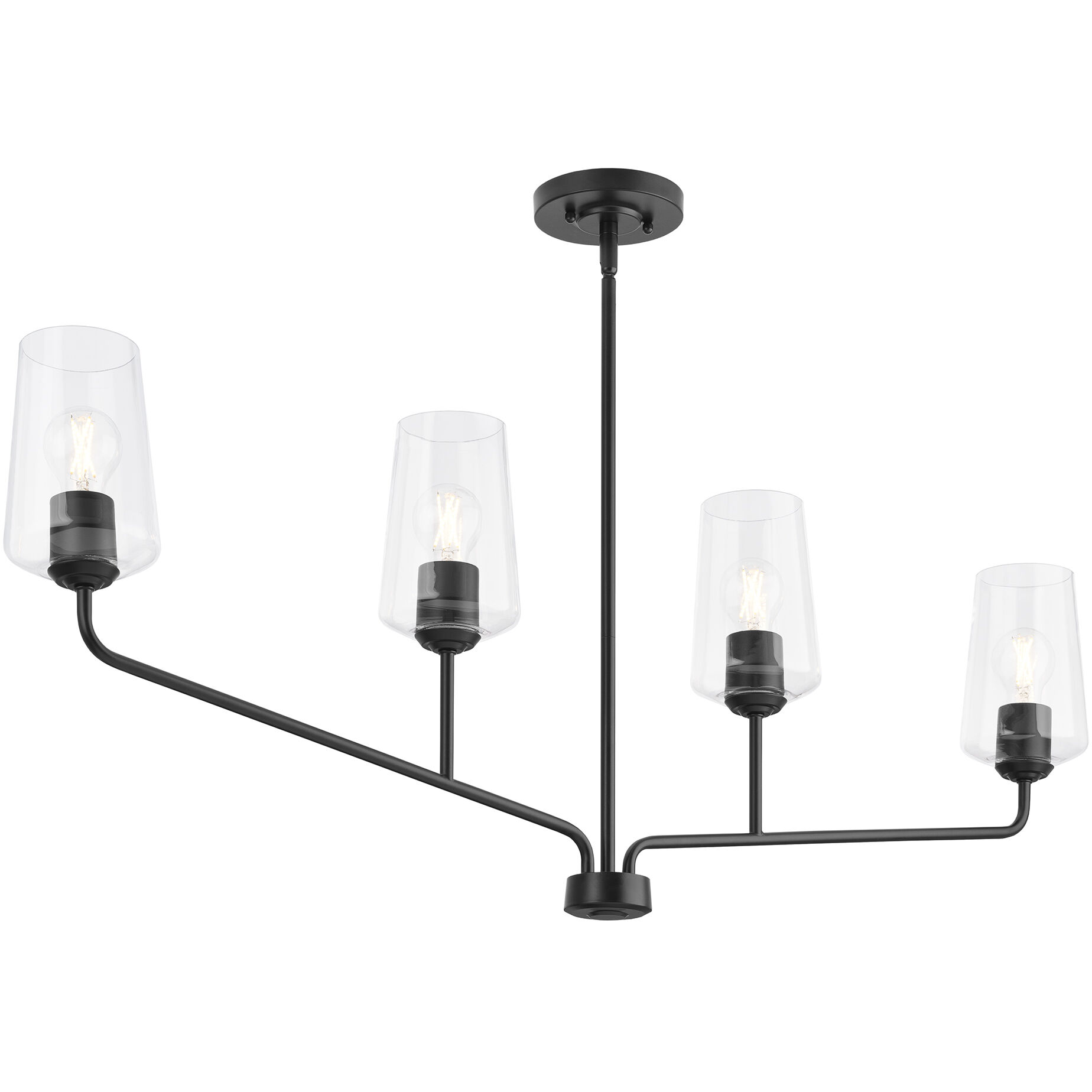 Celino Linear Chandelier Ceiling Light in Black