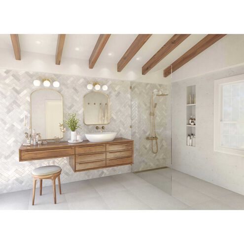 Carisa 3 Light 25 inch Vintage Gold Bath Vanity Wall Light