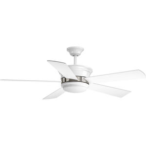 Harranvale 54 inch White Ceiling Fan, Progress LED