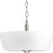 Leap 2 Light 14 inch Brushed Nickel Semi-Flush Mount Ceiling Light