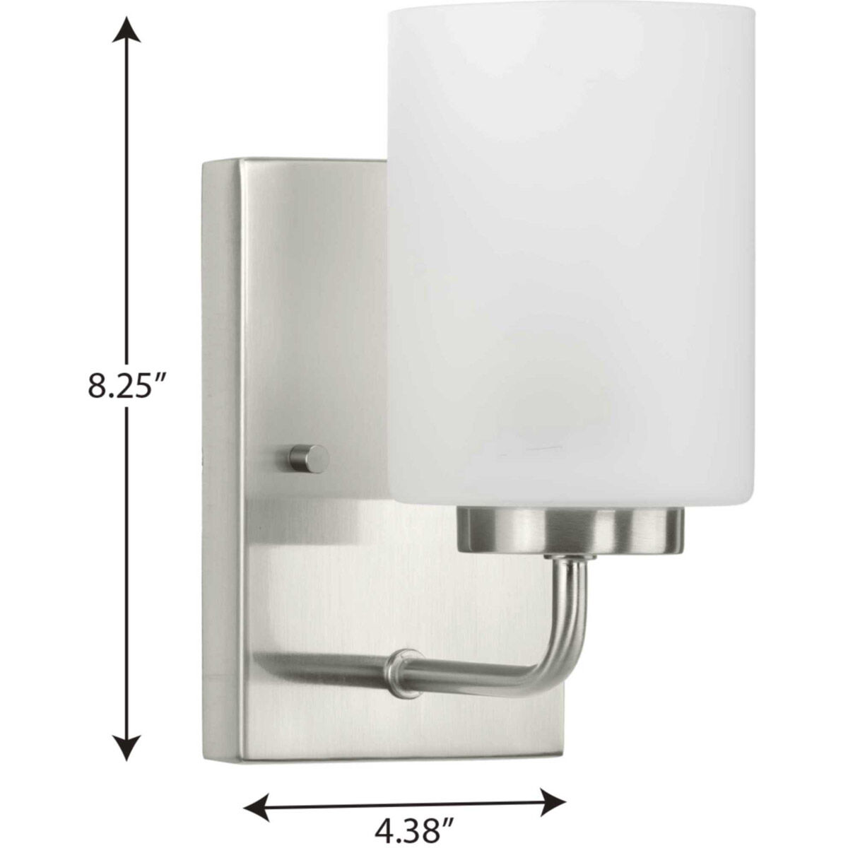 Merry 1 Light 4 inch Brushed Nickel Bath Vanity Wall Light
