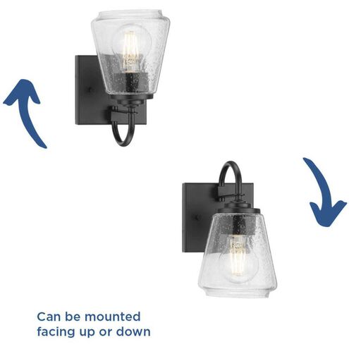 Martenne 1 Light 4.62 inch Matte Black Bathroom Vanity Light Wall Light