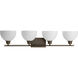 Legend 4 Light 34.5 inch Antique Bronze Bath Vanity Wall Light