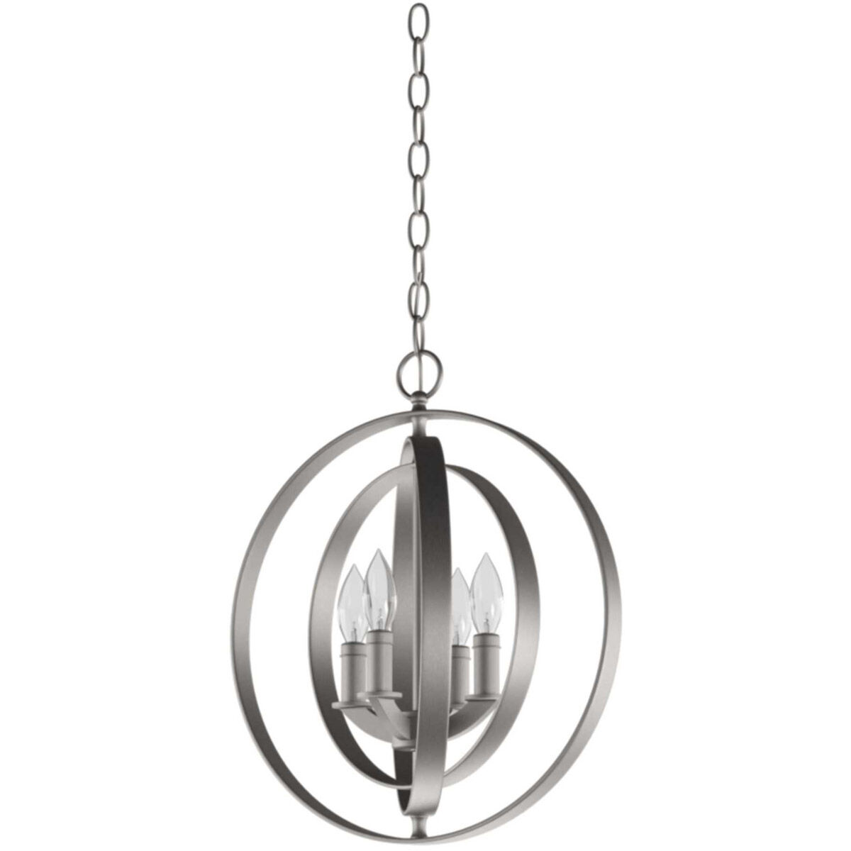 Equinox 4 Light 16 inch Burnished Silver Foyer Pendant Ceiling Light