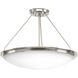 Apogee LED 27 inch Brushed Nickel Semi-Flush Mount Convertible Ceiling Light, Progress LED