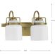 Fessler 2 Light 13 inch Vintage Brass Bath Light Wall Light