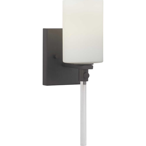 Lisbon 1 Light 5 inch Matte Black Bath Vanity Wall Light, Design Series