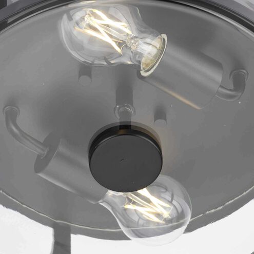 Gilliam 2 Light 12.62 inch Matte Black Flushmount Ceiling Light