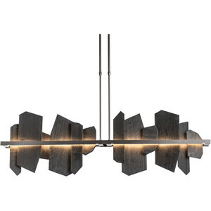 Ardesia Linear Pendant Ceiling Light in Dark Smoke