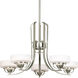 Torque 5 Light 25 inch Brushed Nickel Chandelier Ceiling Light