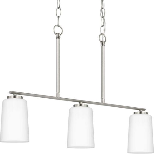 Adley 3 Light 26 inch Brushed Nickel Linear Chandelier Ceiling Light