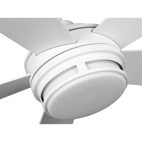 Albin 54 inch Satin White with Matte White Blades Ceiling Fan, Progress LED