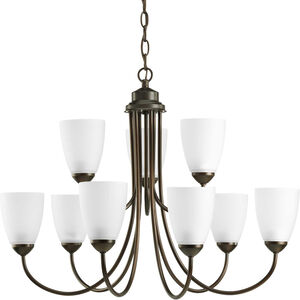 Gather 9 Light 28 inch Antique Bronze Chandelier Ceiling Light in Bulbs Not Included, Standard