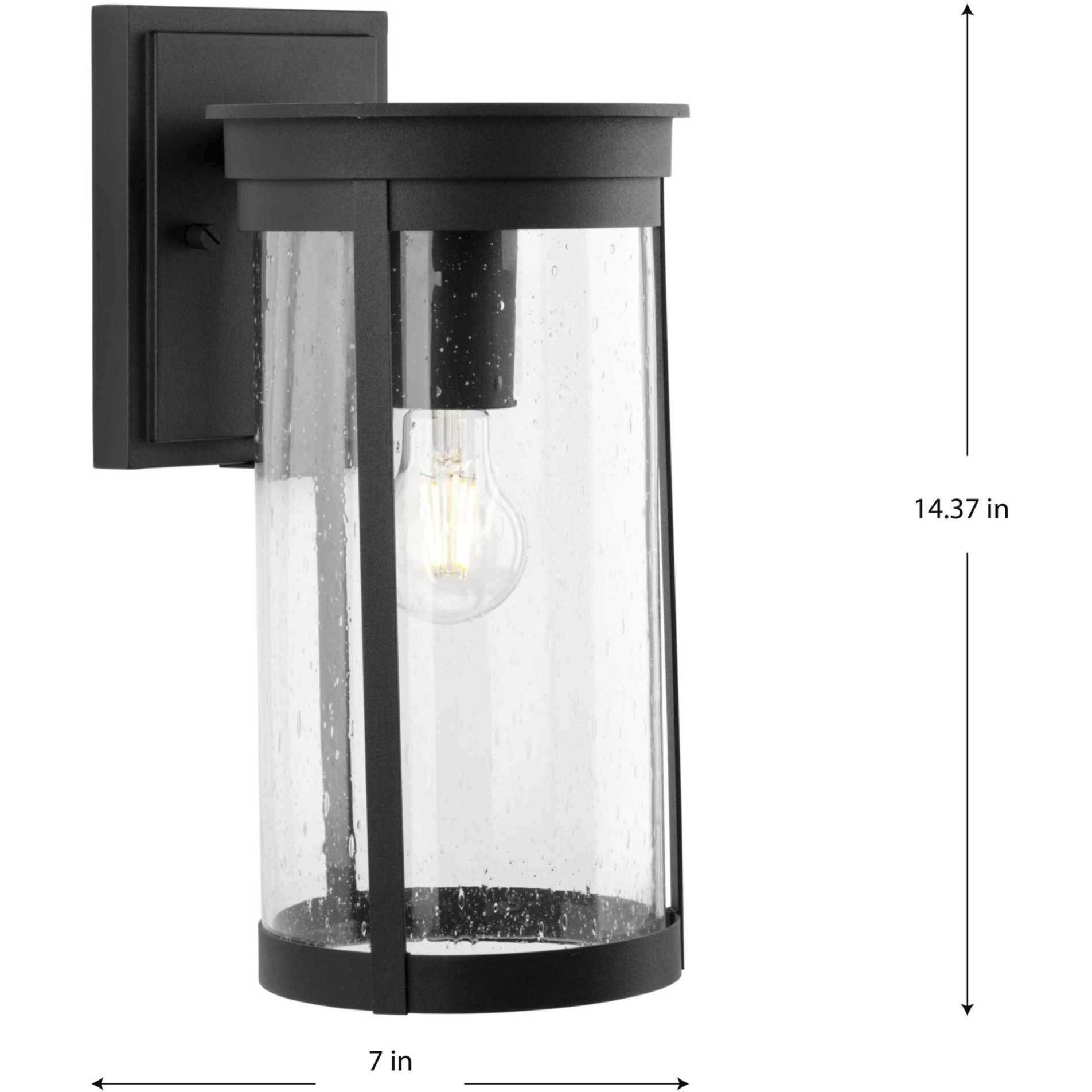 Belden 1 Light 14.37 inch Black Outdoor Wall Lantern