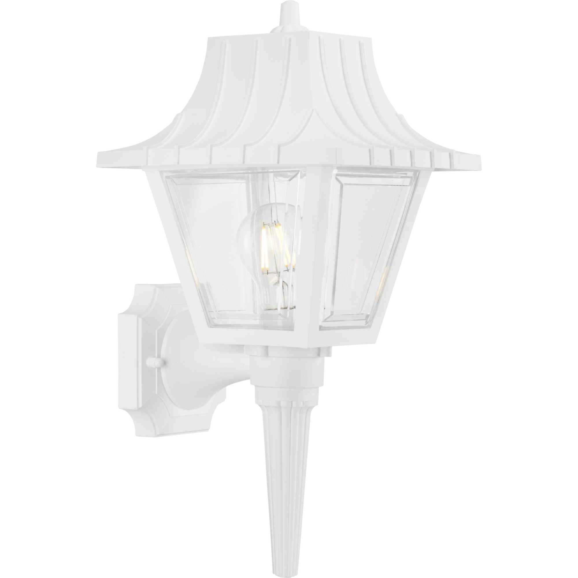 Mansard 1 Light 17 inch White Outdoor Wall Lantern