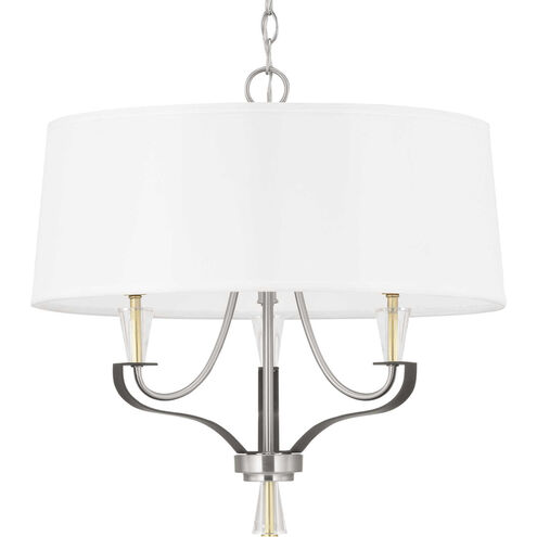 Nealy 3 Light 22 inch Brushed Nickel Chandelier Ceiling Light