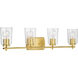 Adley 4 Light 32 inch Satin Brass Bath Vanity Wall Light