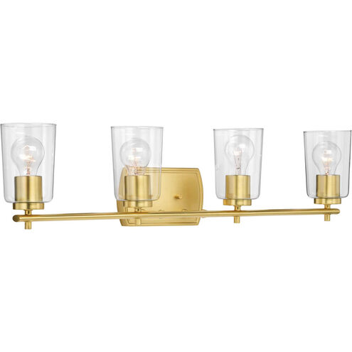 Adley 4 Light 32 inch Satin Brass Bath Vanity Wall Light