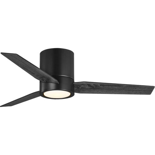 Braden 44 inch Black with Black/Distressed Ebony Blades Hugger Ceiling Fan, Progress LED