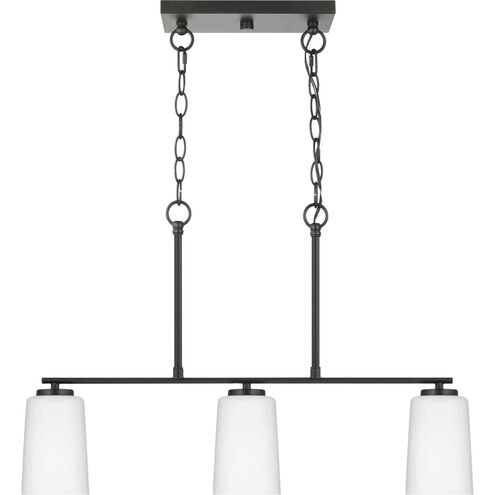 Adley 3 Light 26 inch Matte Black Linear Chandelier Ceiling Light