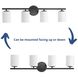 Replay 4 Light 31.13 inch Textured Black Bath Vanity Wall Light